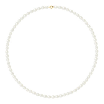 Colier hand made din perle veritabile de apa dulce si aur galben 9CED5RIARJWH