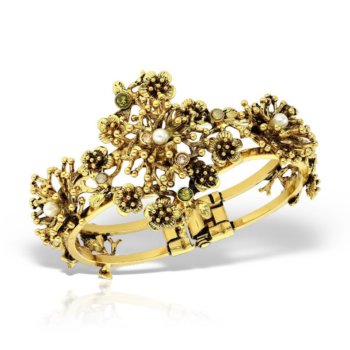 Bratara hand made antichizata placata cu aur de 24k BCC9461