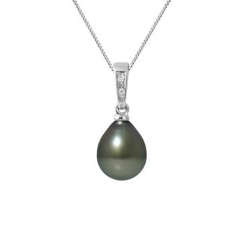Pandantiv hand made din perle veritabile de apa dulce,diamante si aur alb CPTR3991SB8BTAH