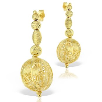 Cercei din aur galben 14k OR3286