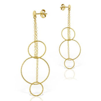 Cercei din aur galben 14k OR3359GOLD