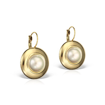 Cercei handmade antichizati placati cu aur de 24K ECC4187